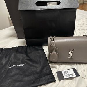 COPY - Grey medium/small YSL Purse.